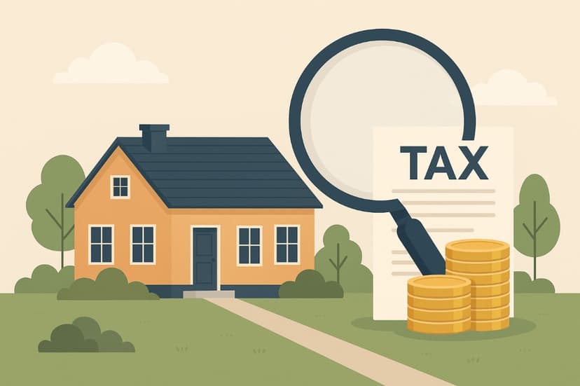 Property tax house graphic